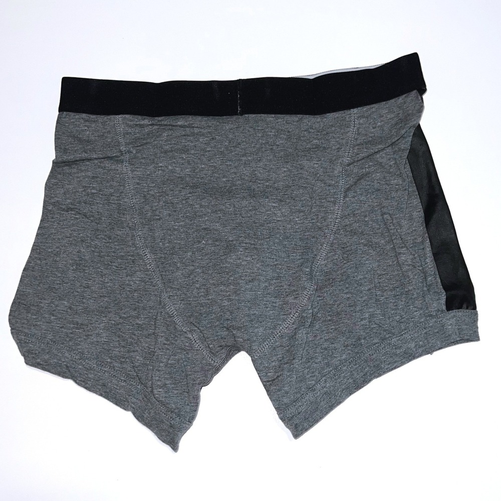 Contenders Mens Challenger Boxer Briefs Grey Black Stripe Ride Control Size S - Picture 6 of 10